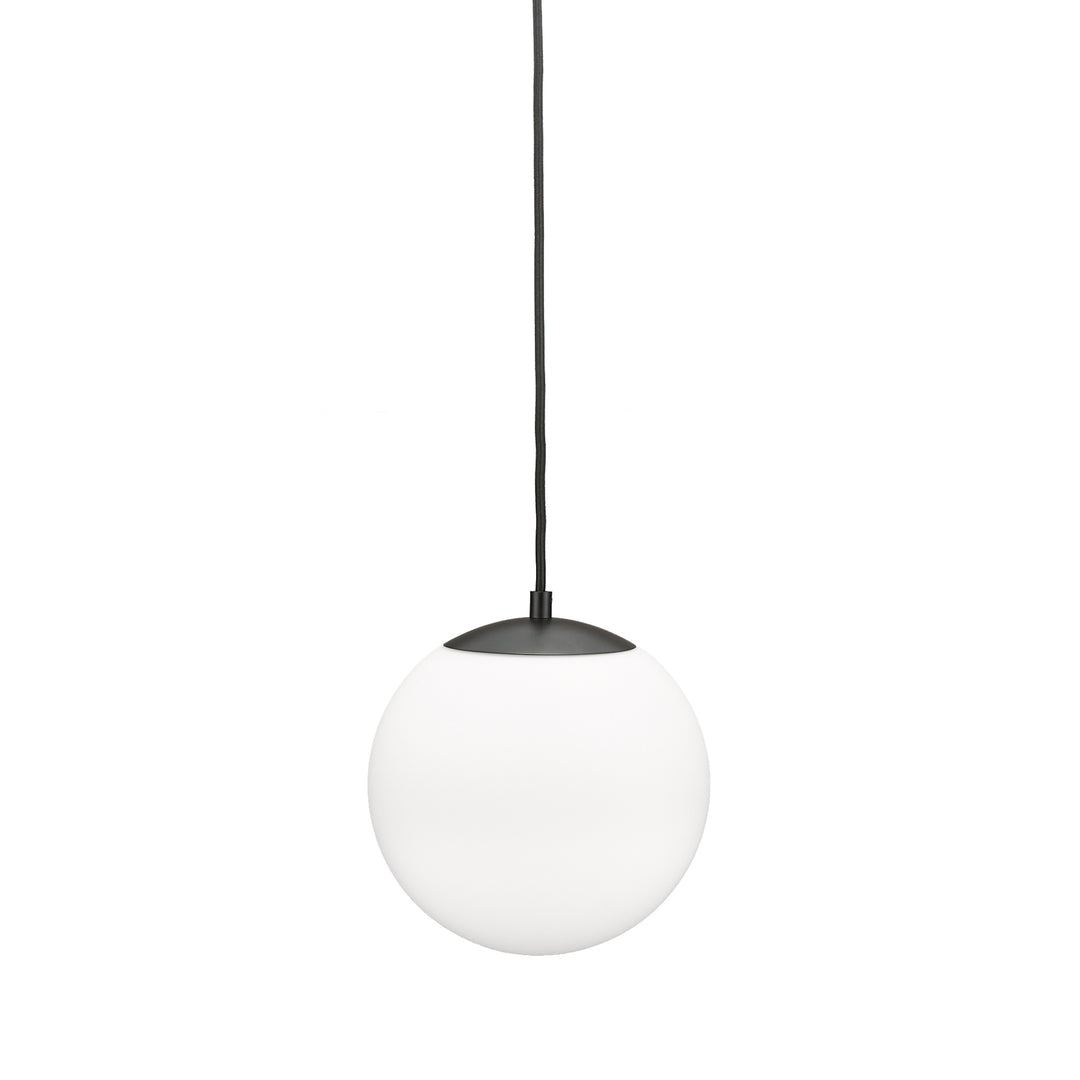 Eclipse Pendant in Black with Opal Glass by Russell