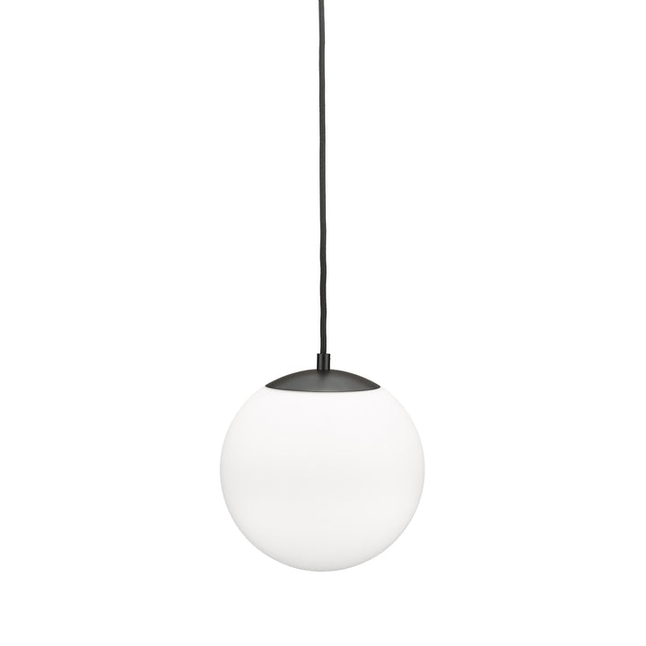 Eclipse Pendant in Black with Opal Glass by Russell