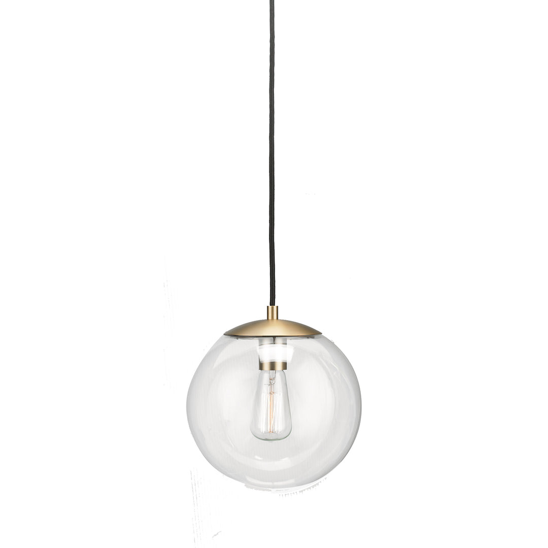 Eclipse Pendant in Soft Gold with Clear Glass by Russell