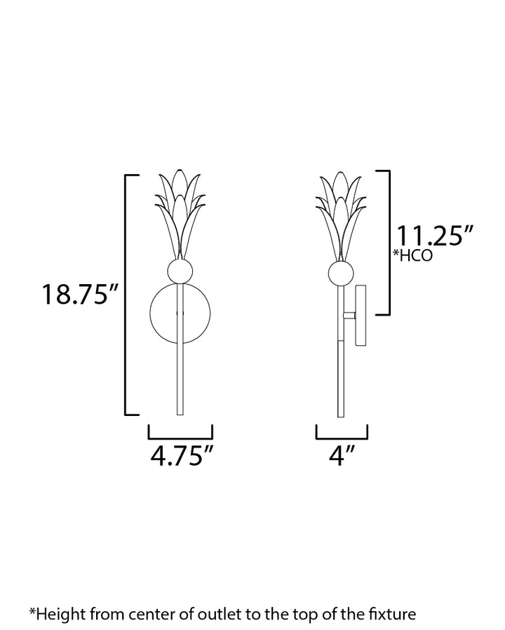 Paloma Sconce dimensions diagram