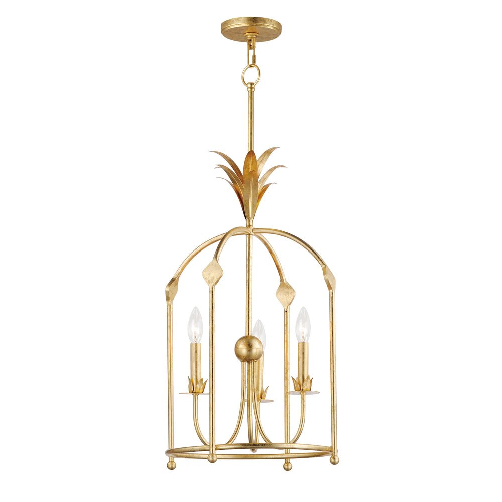 Paloma 3-Light Foyer Pendant Gold Leaf