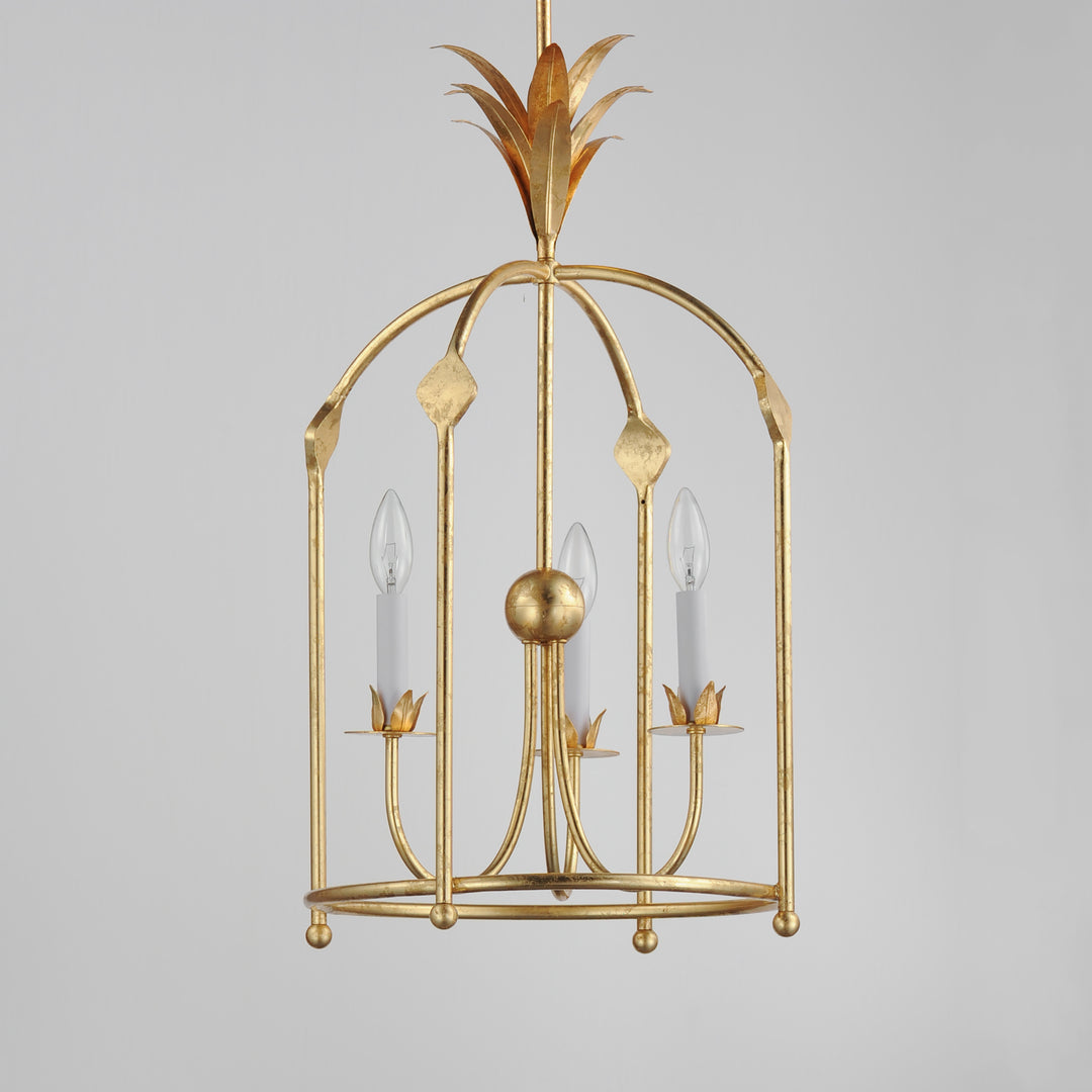 Paloma 3-Light Foyer Pendant Gold Leaf alternate view