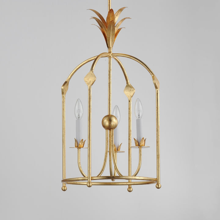 Paloma 3-Light Foyer Pendant Gold Leaf alternate view