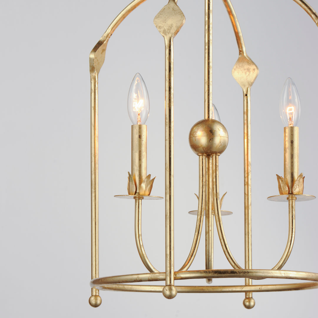 Paloma 3-Light Foyer Pendant Gold Leaf alternate view