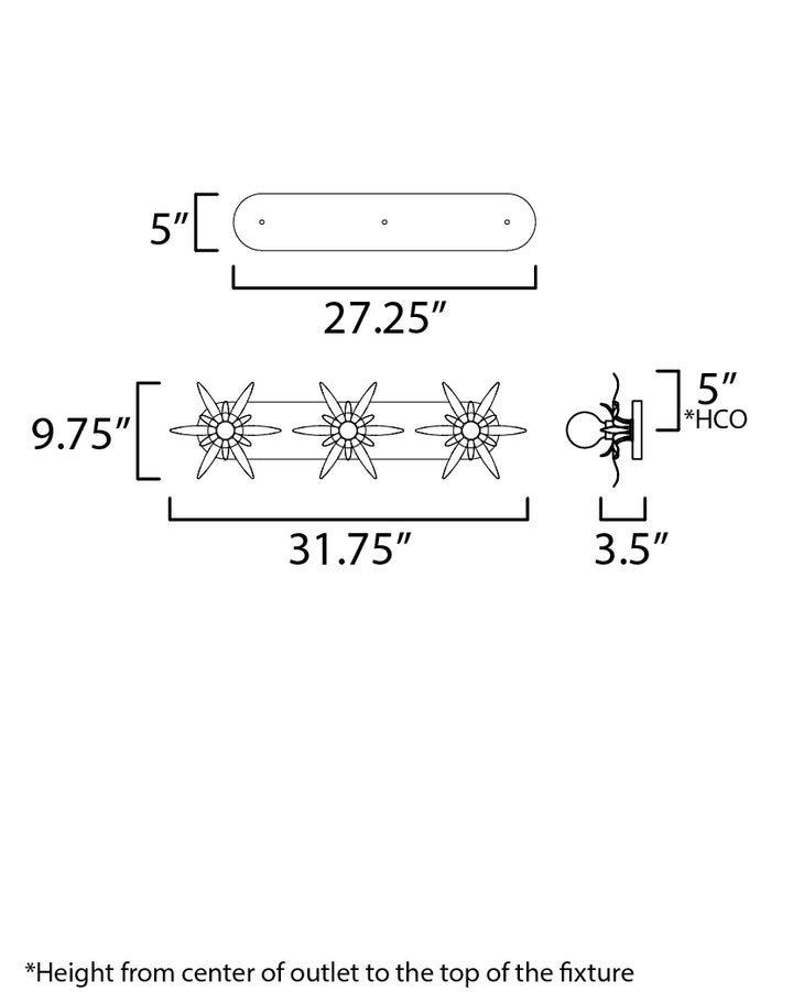 Paloma Sconce dimensions diagram