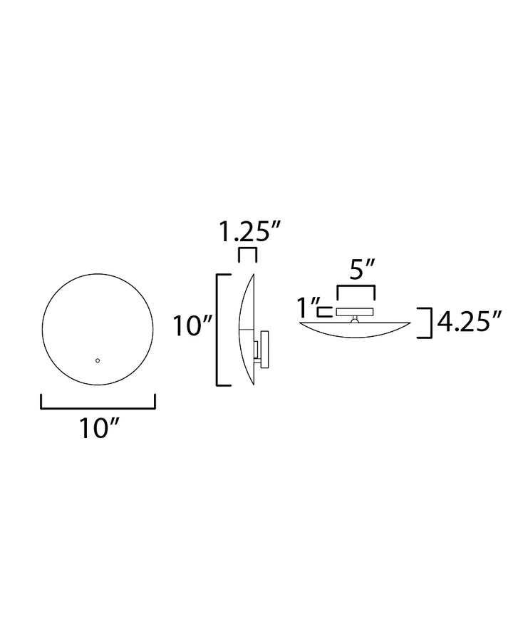 Aurelia 1-Light Wall Sconce dimensions diagram