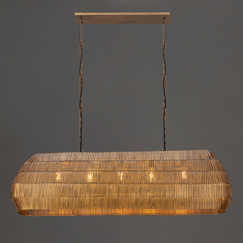 Gilda 5-Light Linear Pendant Antique Brass alternate view