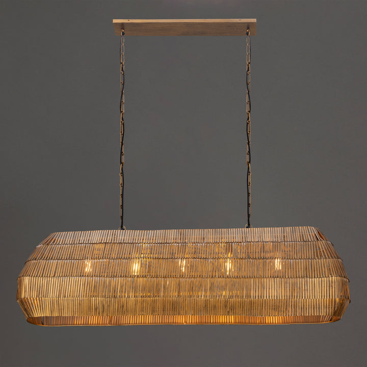 Gilda 5-Light Linear Pendant Antique Brass alternate view