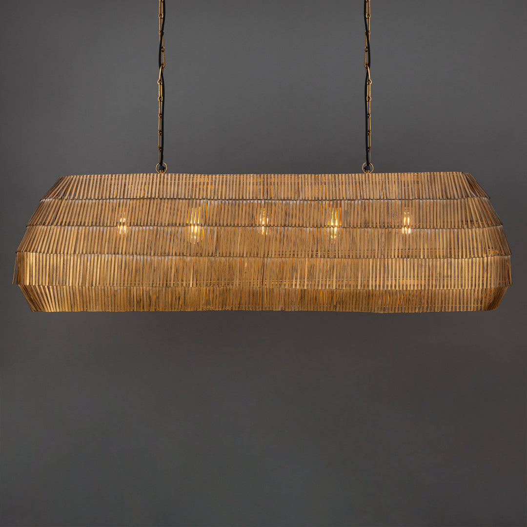 Gilda 5-Light Linear Pendant Antique Brass alternate view