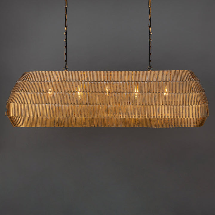 Gilda 5-Light Linear Pendant Antique Brass alternate view