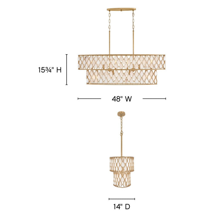 Estie Medium Ten Light Linear