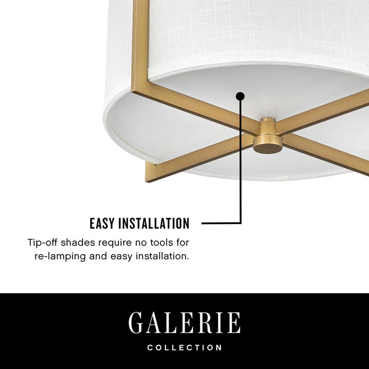 Axis Heathered Gray Semi-Flush Mount