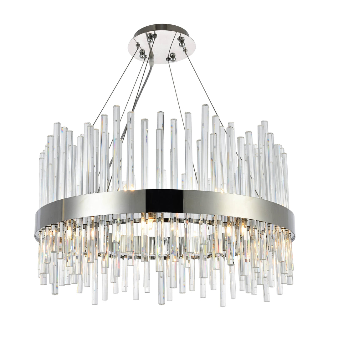 Dallas Crystal Chandelier in Chrome by Elegant