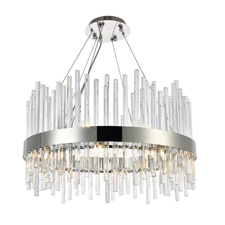 Dallas Crystal Chandelier in Chrome by Elegant