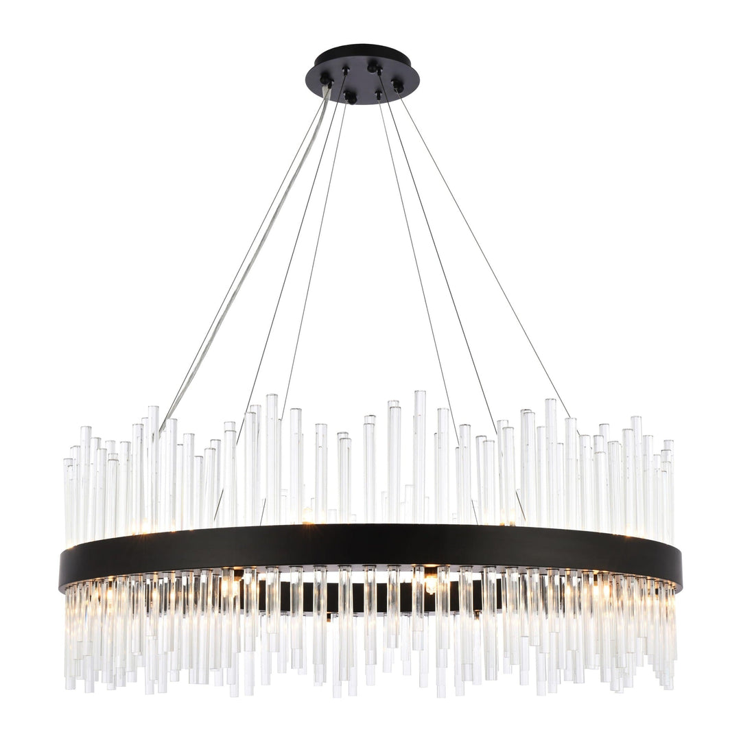 Dallas Crystal Chandelier in Black by Elegant