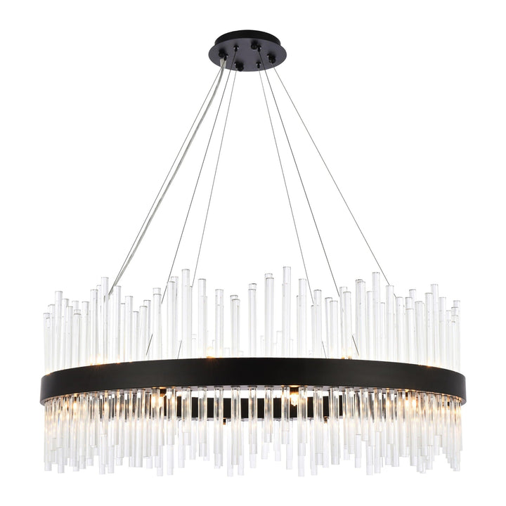 Dallas Crystal Chandelier in Black by Elegant