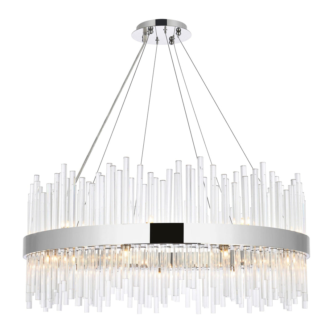 Dallas Crystal Chandelier in Chrome by Elegant