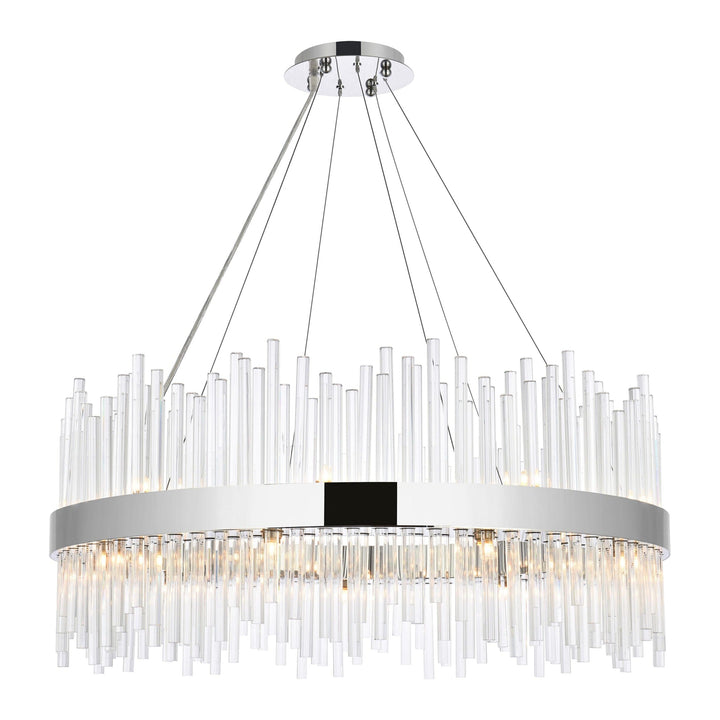 Dallas Crystal Chandelier in Chrome by Elegant