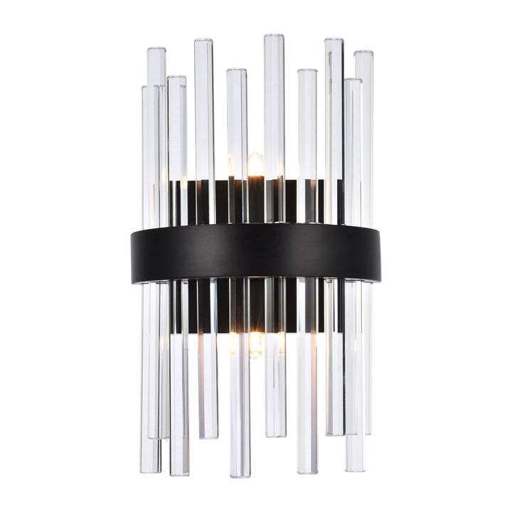 Dallas Crystal Vanity Light in Black by Elegant