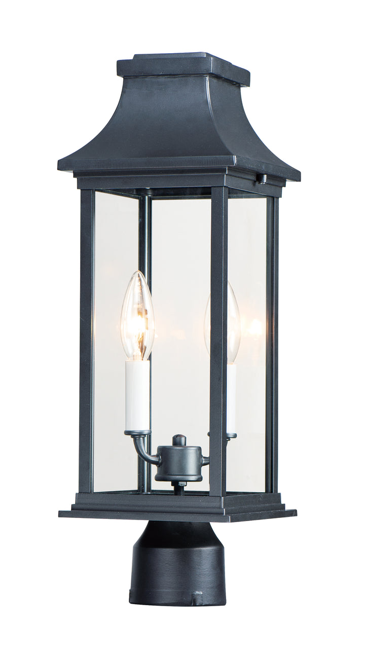 Vicksburg 2-Light Outdoor Post Mount Black