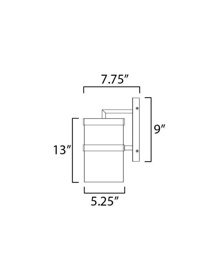 Chamberlain Outdoor Wall Sconce dimensions diagram
