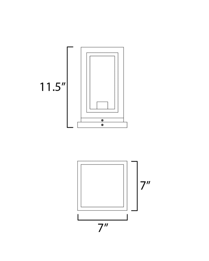Neoclass 1-Light Deck Lantern dimensions diagram
