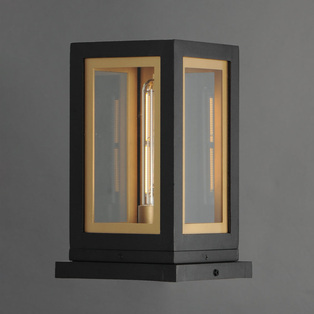 Neoclass 1-Light Deck Lantern Black / Gold alternate view