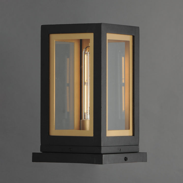 Neoclass 1-Light Deck Lantern Black / Gold alternate view