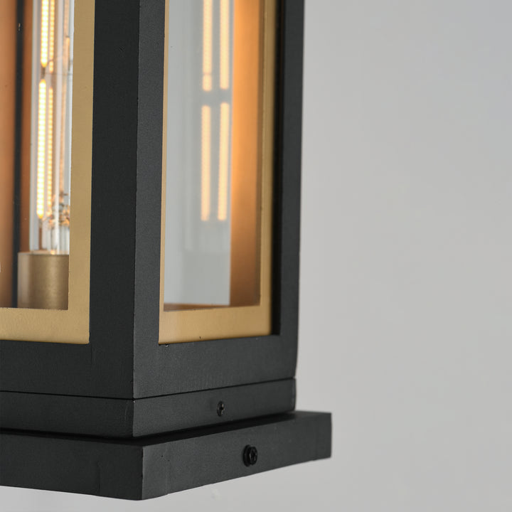 Neoclass 1-Light Deck Lantern Black / Gold alternate view