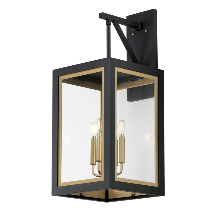 Neoclass 4-Light Outdoor Wall Sconce Black / Gold