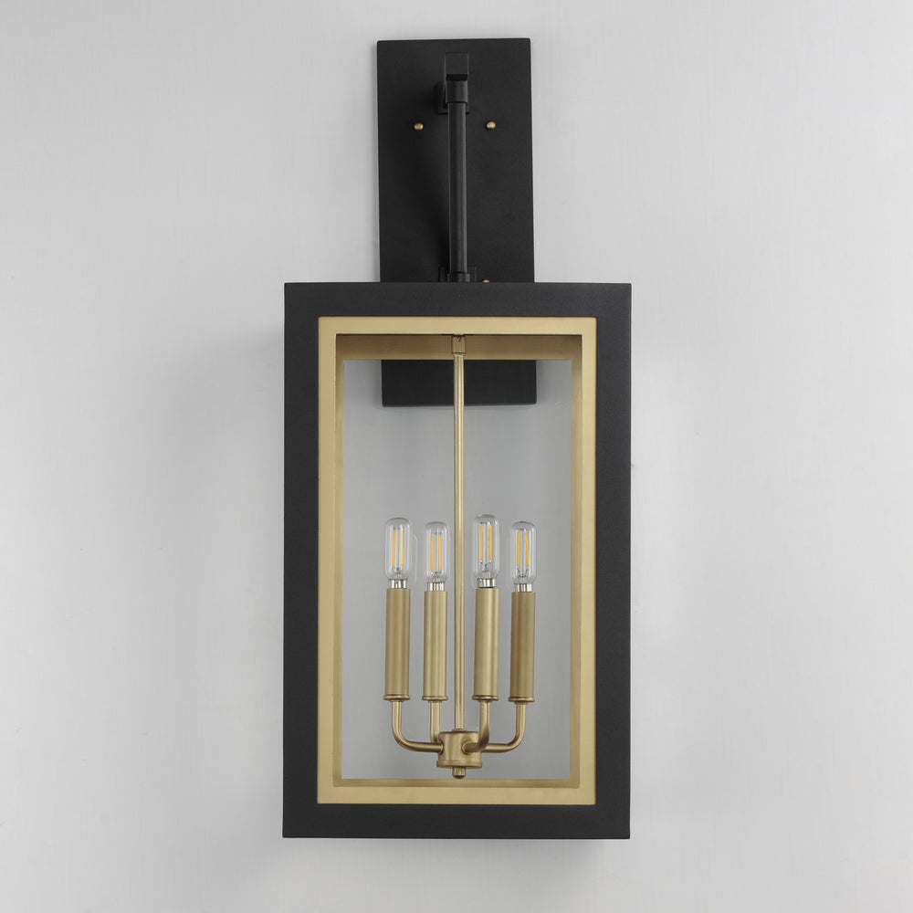 Neoclass 4-Light Outdoor Wall Sconce Black / Gold alternate view