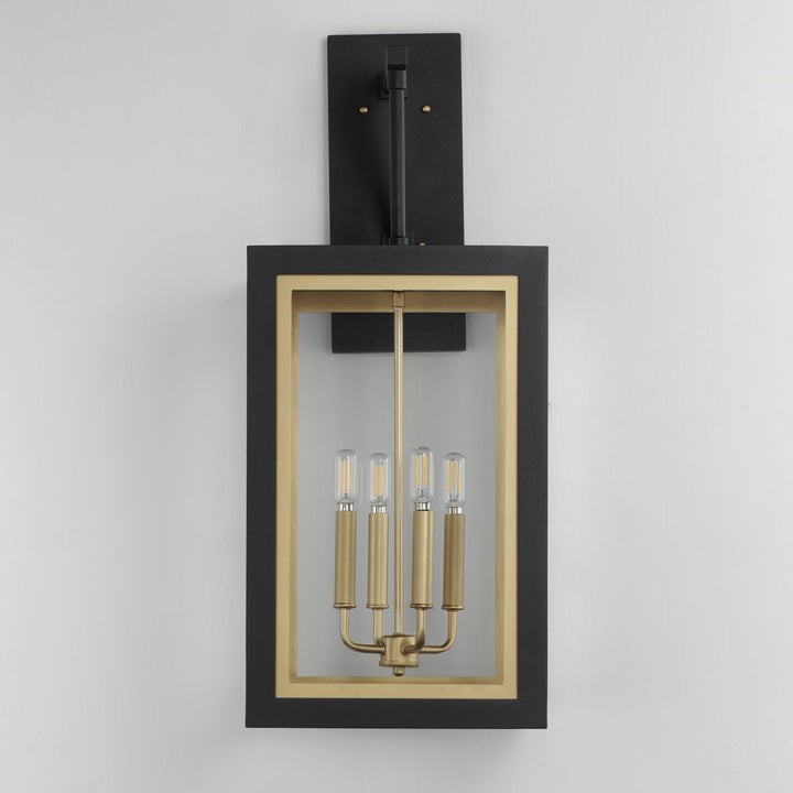 Neoclass 4-Light Outdoor Wall Sconce Black / Gold alternate view
