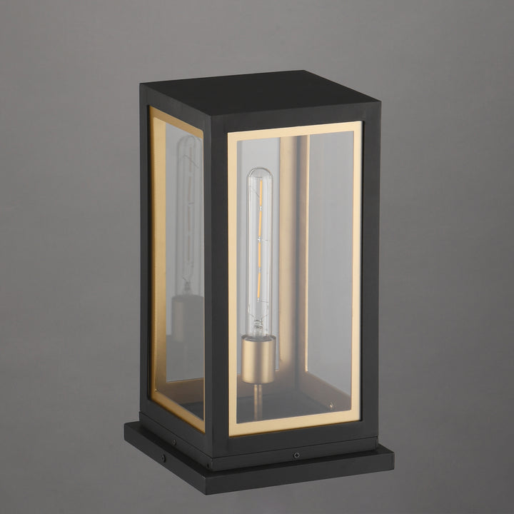 Neoclass 1-Light Deck Lantern Large Black / Gold alternate view