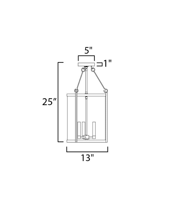 Belfry 3-Light Pendant dimensions diagram