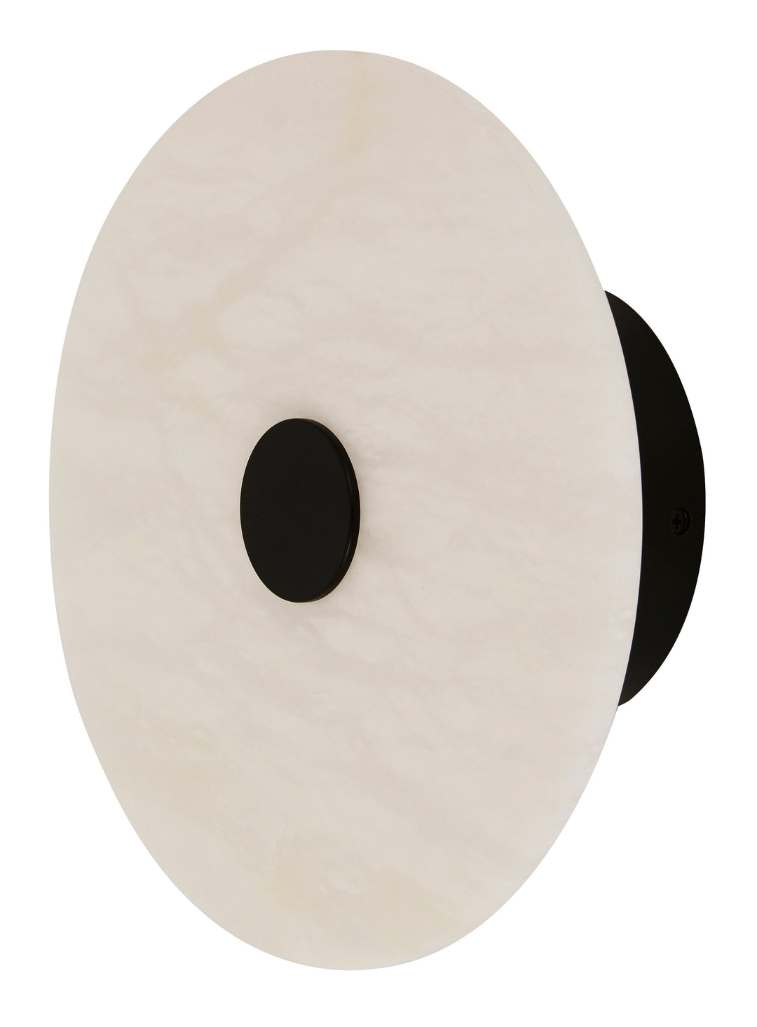 Osten Alabaster Wall Sconce with Colour-Adjustable LED in Black by Beacon Lighting