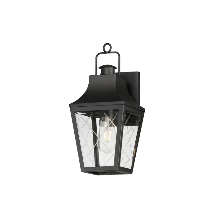 Storybook 1-Light Outdoor Small Wall Sconce Black