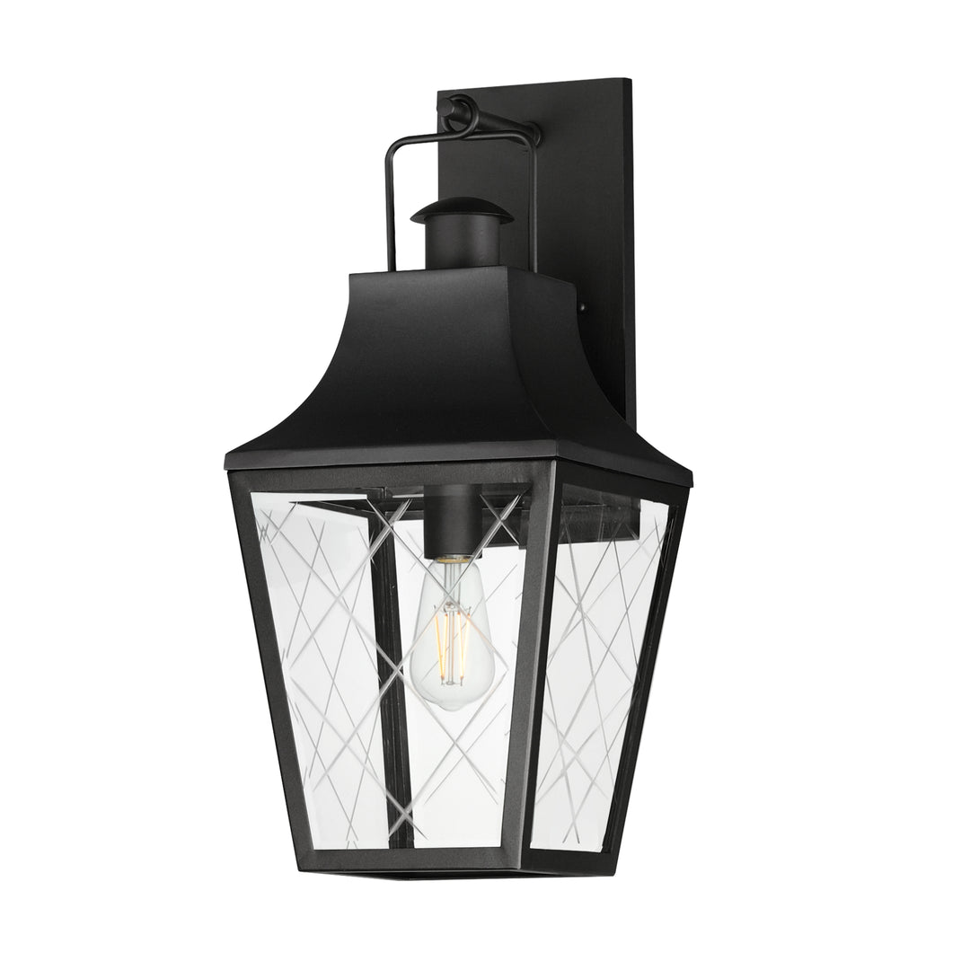 Storybook 1-Light Outdoor Large Wall Sconce Black