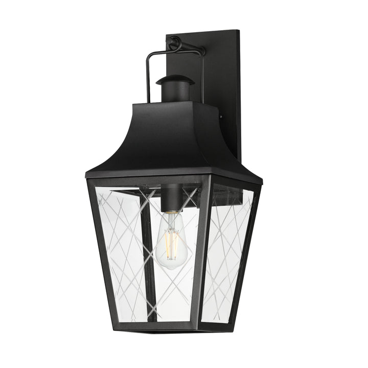 Storybook 1-Light Outdoor Large Wall Sconce Black