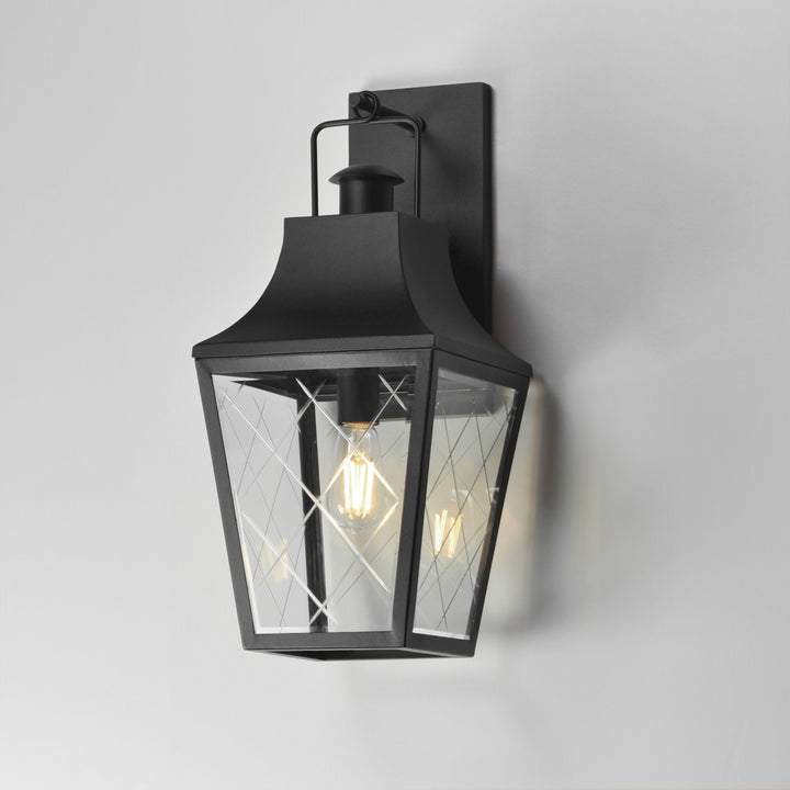 Storybook 1-Light Outdoor Large Wall Sconce Black alternate view