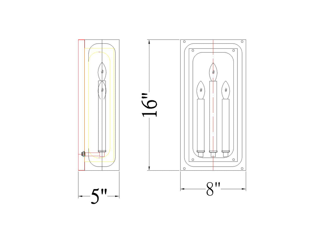 Easton - 3 Light Wall Sconce