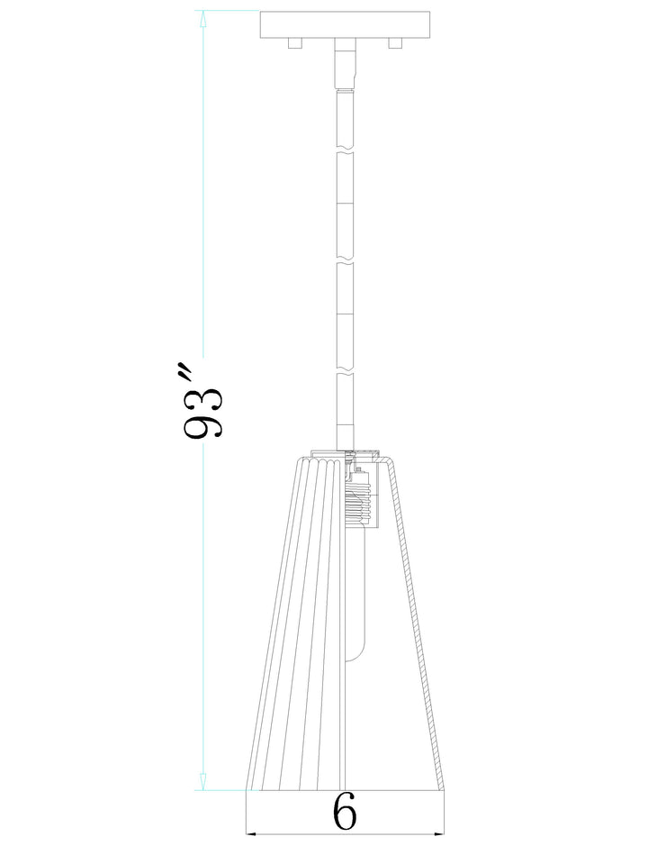 Farrell - 1 Light Pendant (3043P6-ROD)