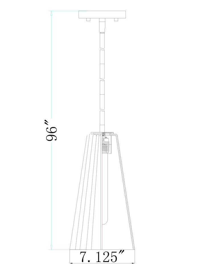 Farrell - 1 Light Pendant (3043P7-ROD)