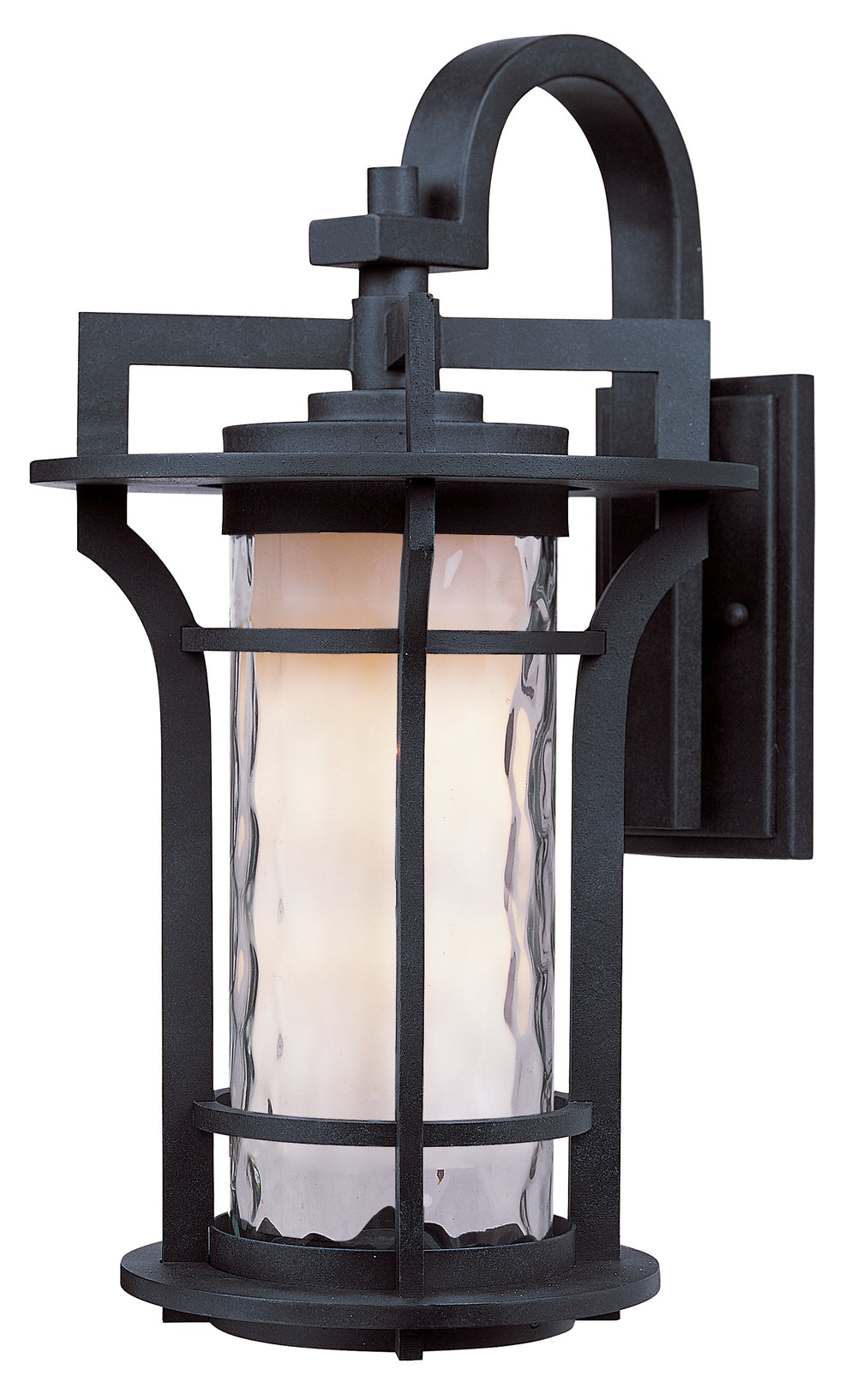 Oakville 1-Light Outdoor Wall Lantern Black Organza