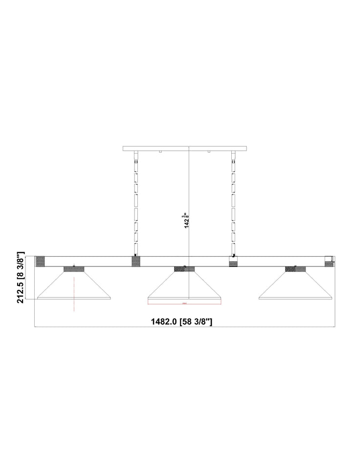 Vanguard - 3 Light Billiard Light (3050-3MB-RB)