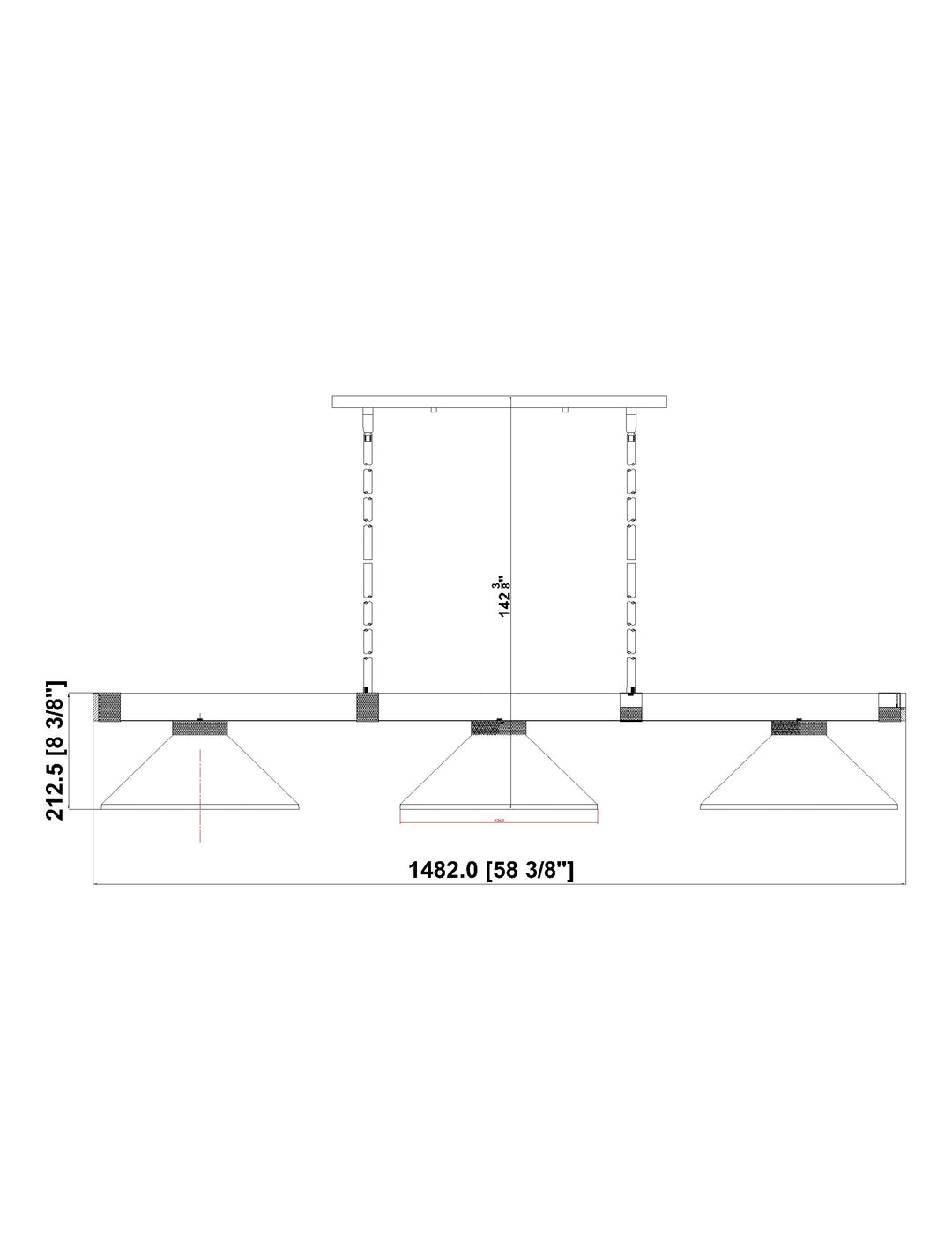 Vanguard - 3 Light Billiard Light (3050-3RB)