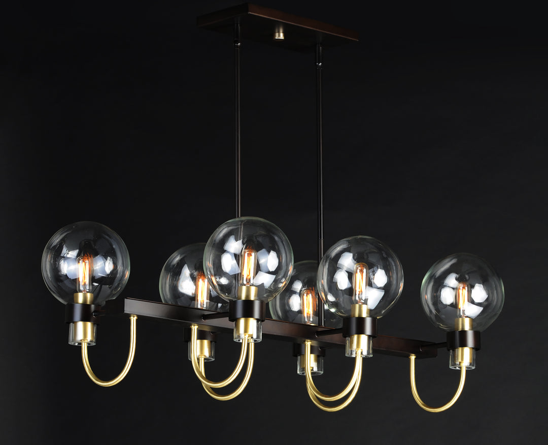 Bauhaus 6-Light Linear Chandelier