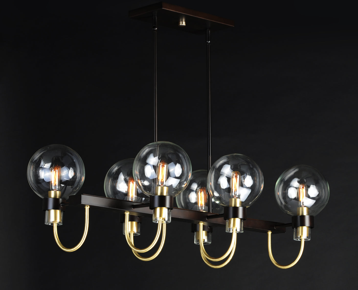 Bauhaus - 6 Light Linear Chandelier