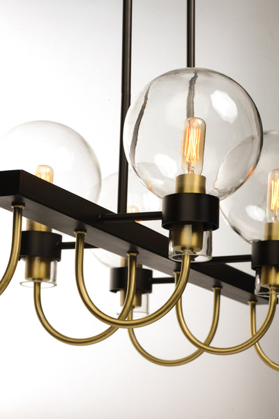 Bauhaus - 6 Light Linear Chandelier