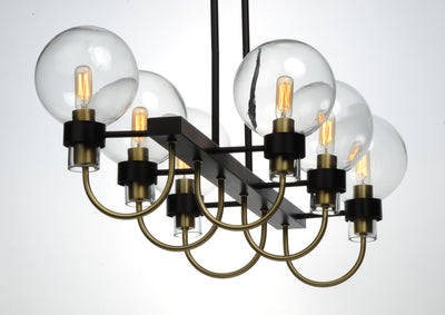 Bauhaus - 6 Light Linear Chandelier