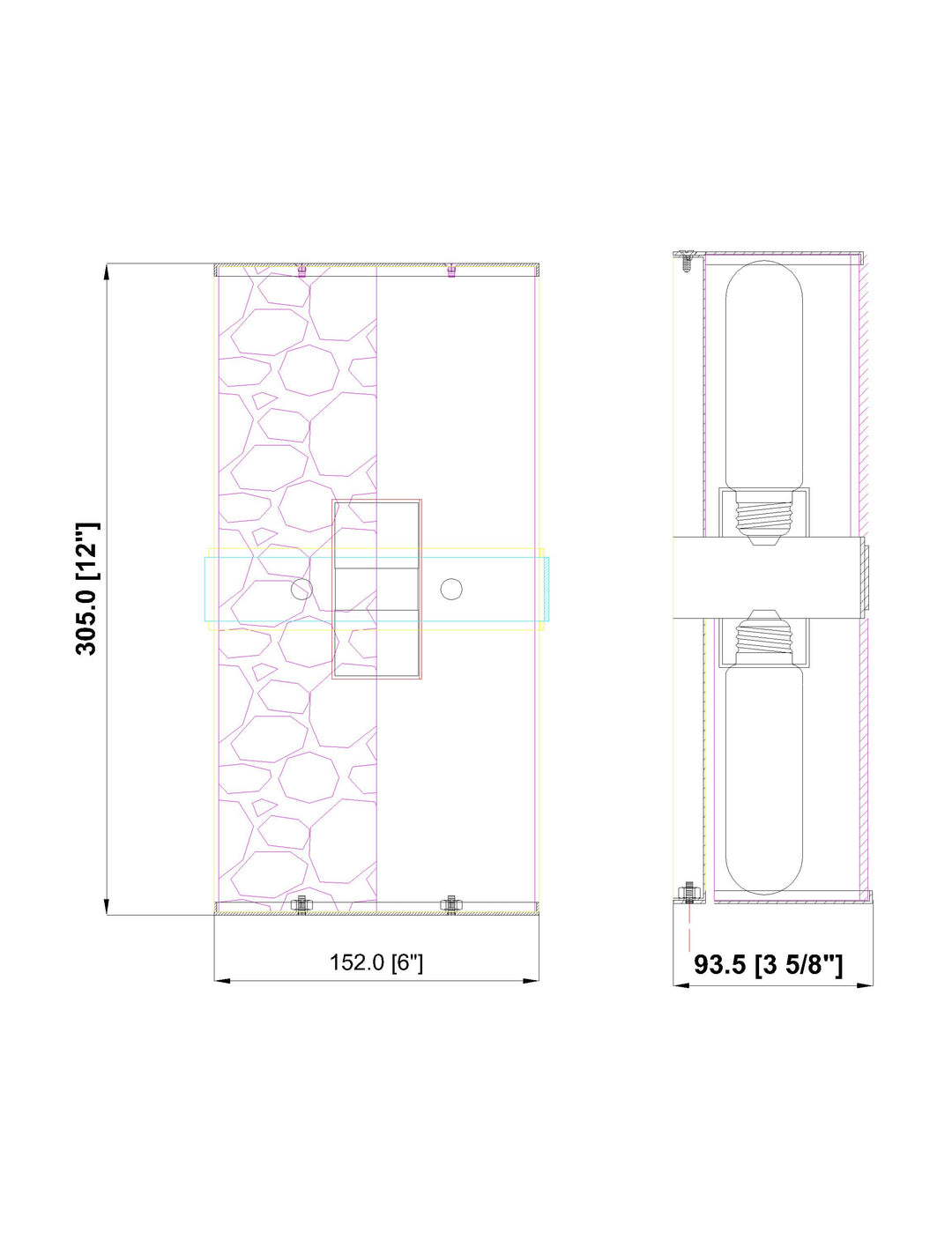 Meridian - 2 Light Wall Sconce